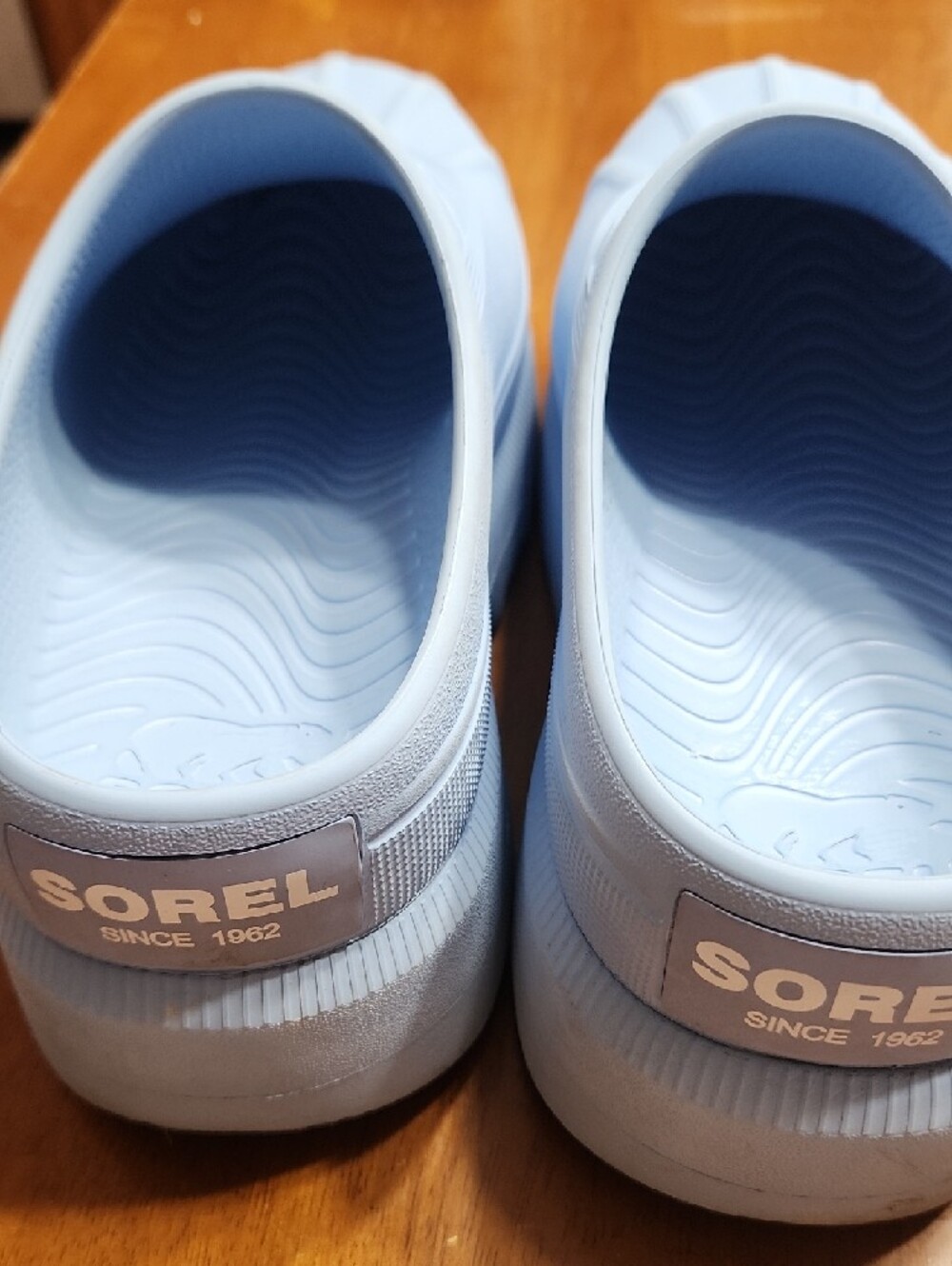 Sorel Light Blue Slip-On Clog Mules - Picture 9 of 11